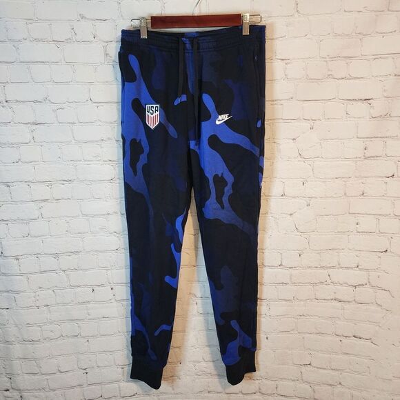 Men's Nike Blue and Black Tapered Jogger Sweatpants, Size Medium - Picture 1 of 4